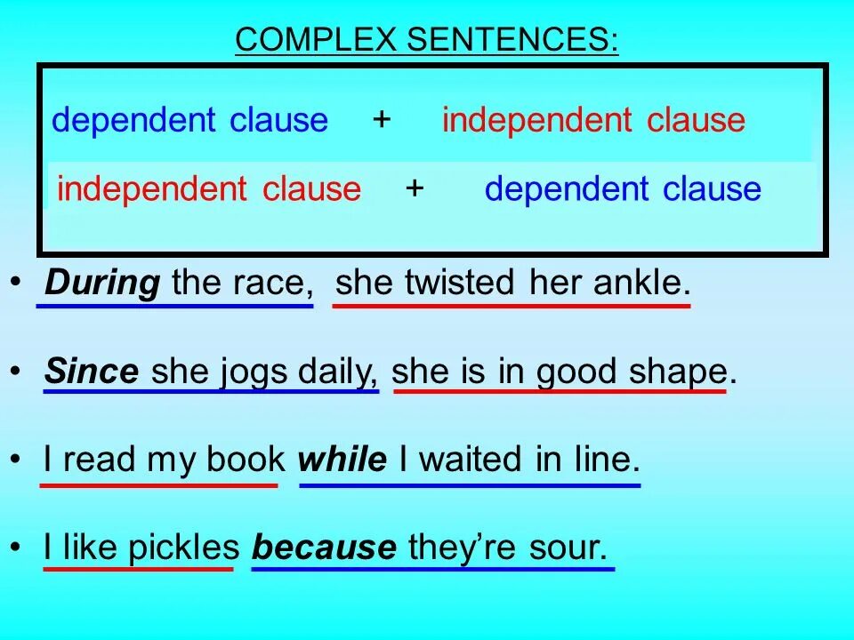 Like sentences. Complex sentence. Sentences in English. Complex sentences examples.