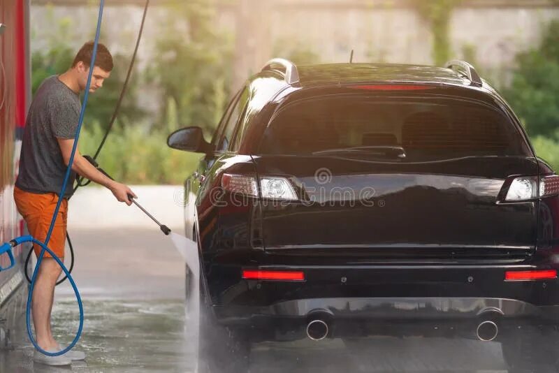 His car was washed is washed
