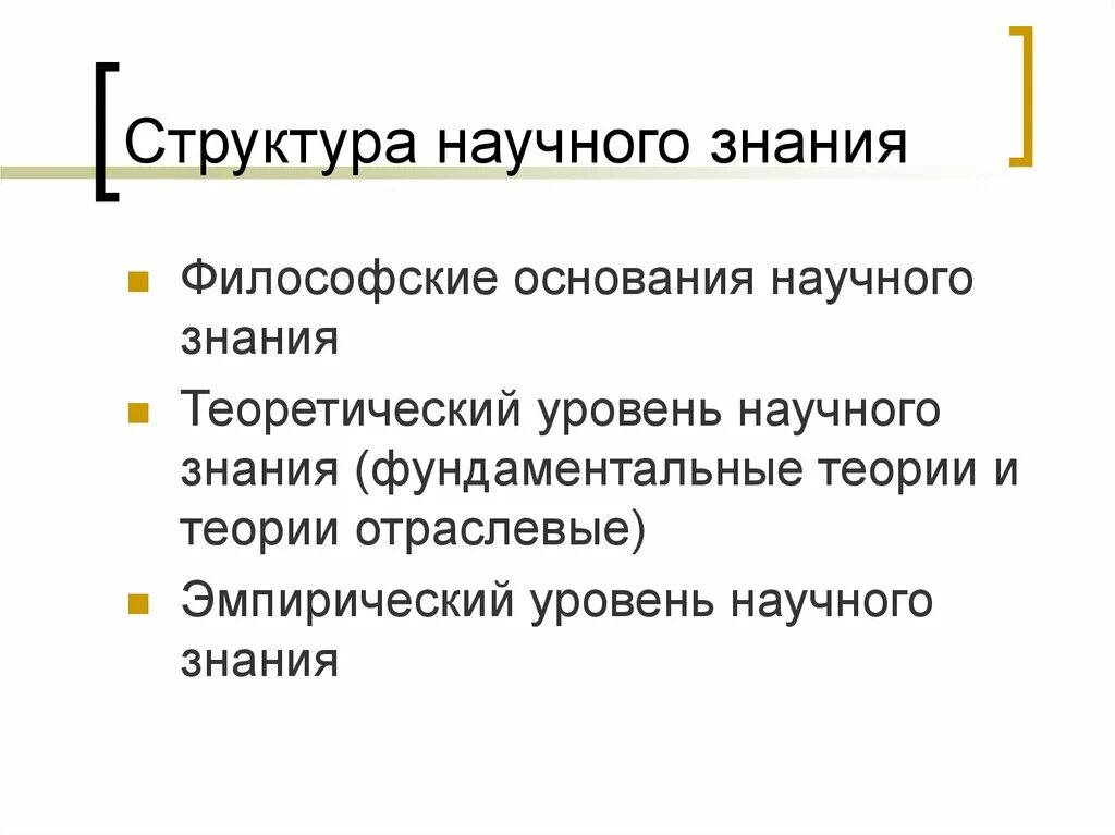 Структура научного знания философия. Структура научного познания в философии. Основания структурирования научного знания. Строение научного знания философия.