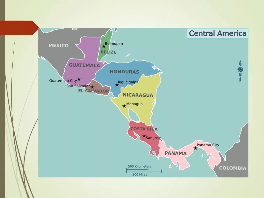 Центральная америка какие страны. Карта центральной Америки со странами. Северная и Центральная Америка страны на карте. Государства центральной Америки на карте. Северная Центральная и Южная Америка на карте.