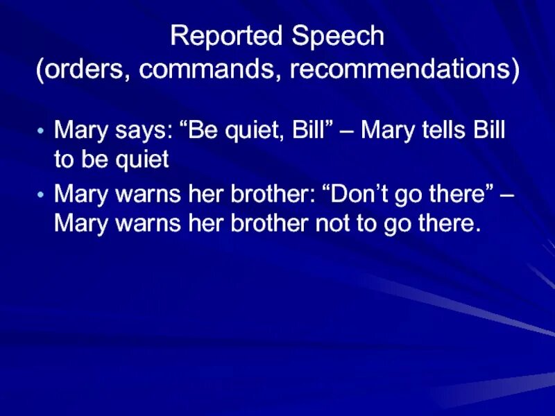 Order the speech. Reported Speech Commands. Reported Speech orders. Commands in reported Speech. Reported Speech orders Commands.