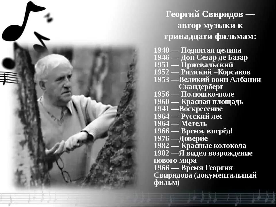 Творческий путь Георгия Васильевича Свиридова(1915-1998)..