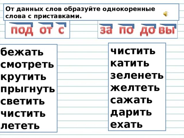 Однокоренные слова с приставками. Однокоренные слова с представкой. Слова с приставкой с. Образуйте однокоренные слова.