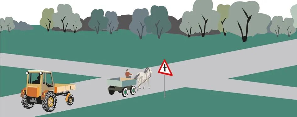 Разрешается ли обгон трактора. Обгон гужевой повозки. разрешено ли водителю трактора обогнать гужевую повозку?. вопросы с гужевой повозкой пдд. обгон трактора на перекрестке.