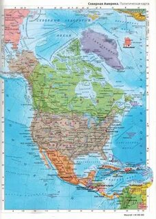Карта Северная Америка
