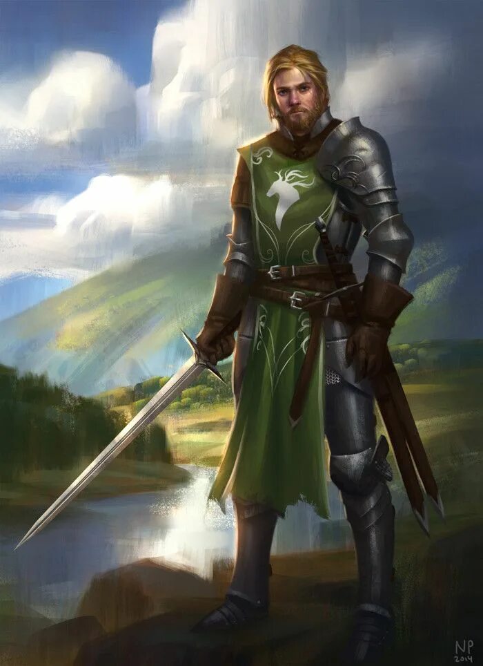 Благородный персонаж. Орис Баратеон. Рыцарь Дунэдайн. Паладин-оруженосец арт.