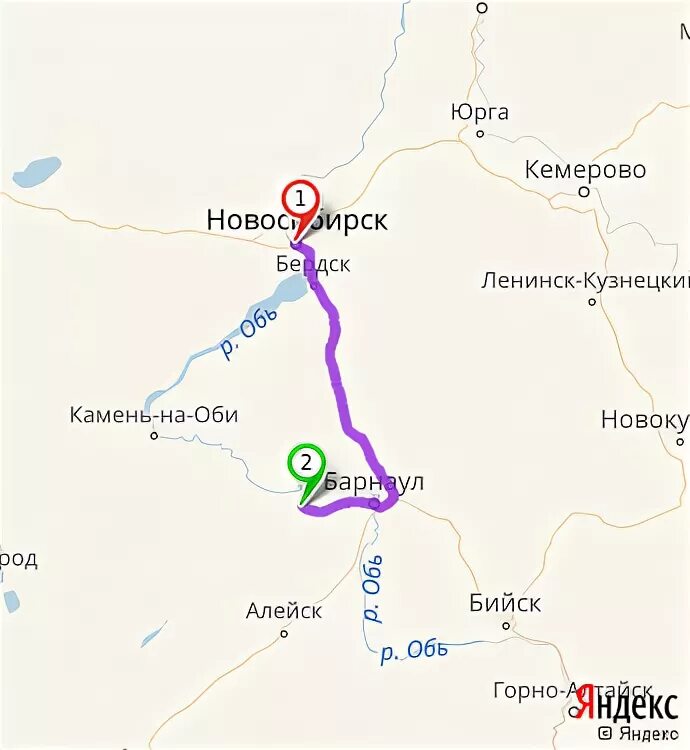 Расстояния юрга