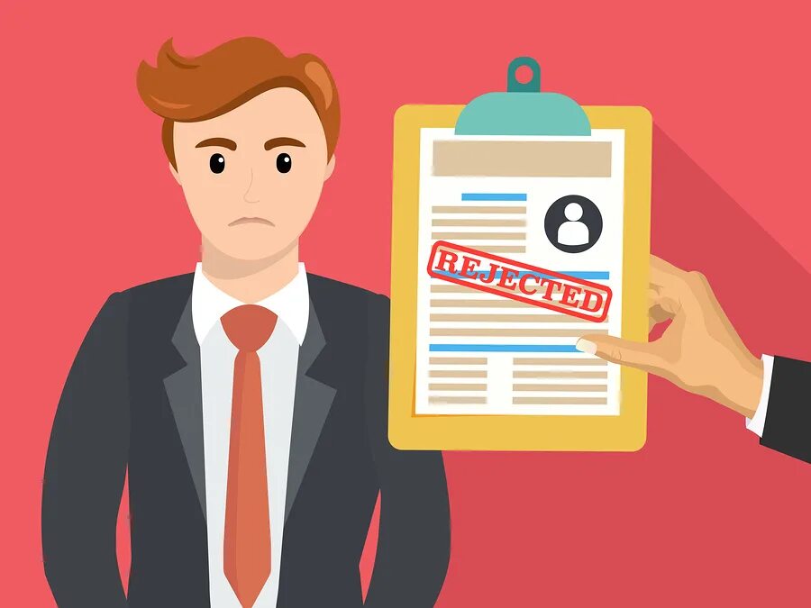 Object reject. Человечек с документами. job applicant. reject. rejected paper.