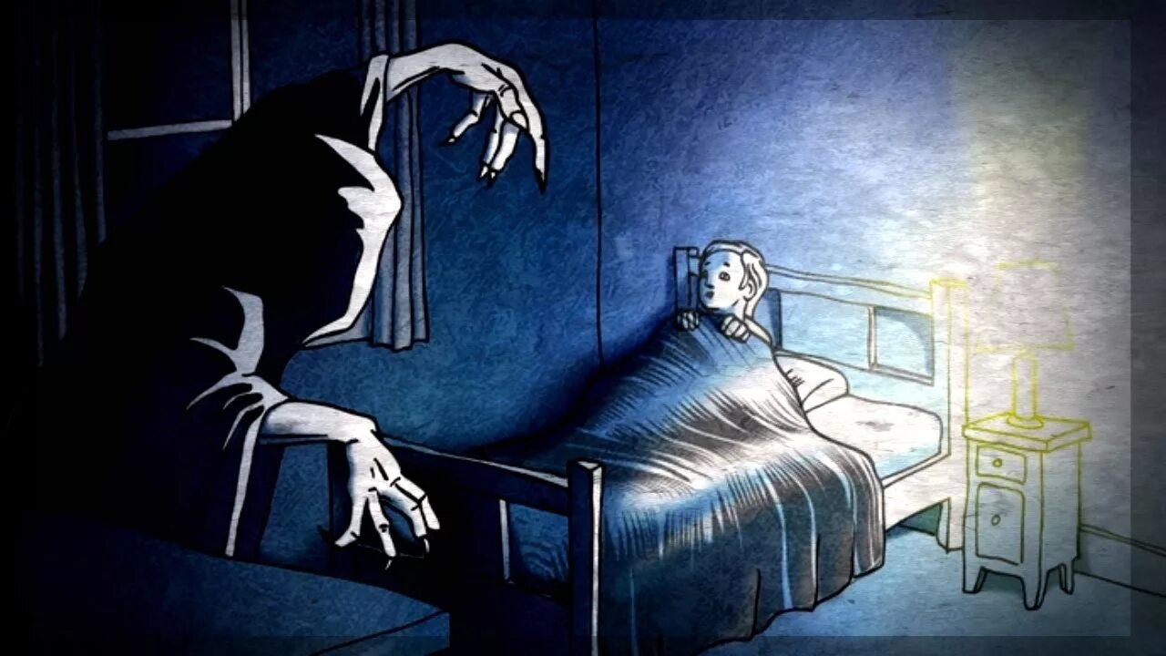 Сонник неприятно. Снятся кошмары каждую ночь. Ночные кошмары спальня Shutterstock. Человеку снится кошмар рисунок мультяшный.