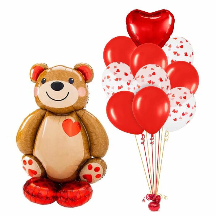 Медведь на шаре. Воздушные шары медведь. Шар фольга мишка с сердцем. Мишка на шариках. Шар мишка с сердечком.