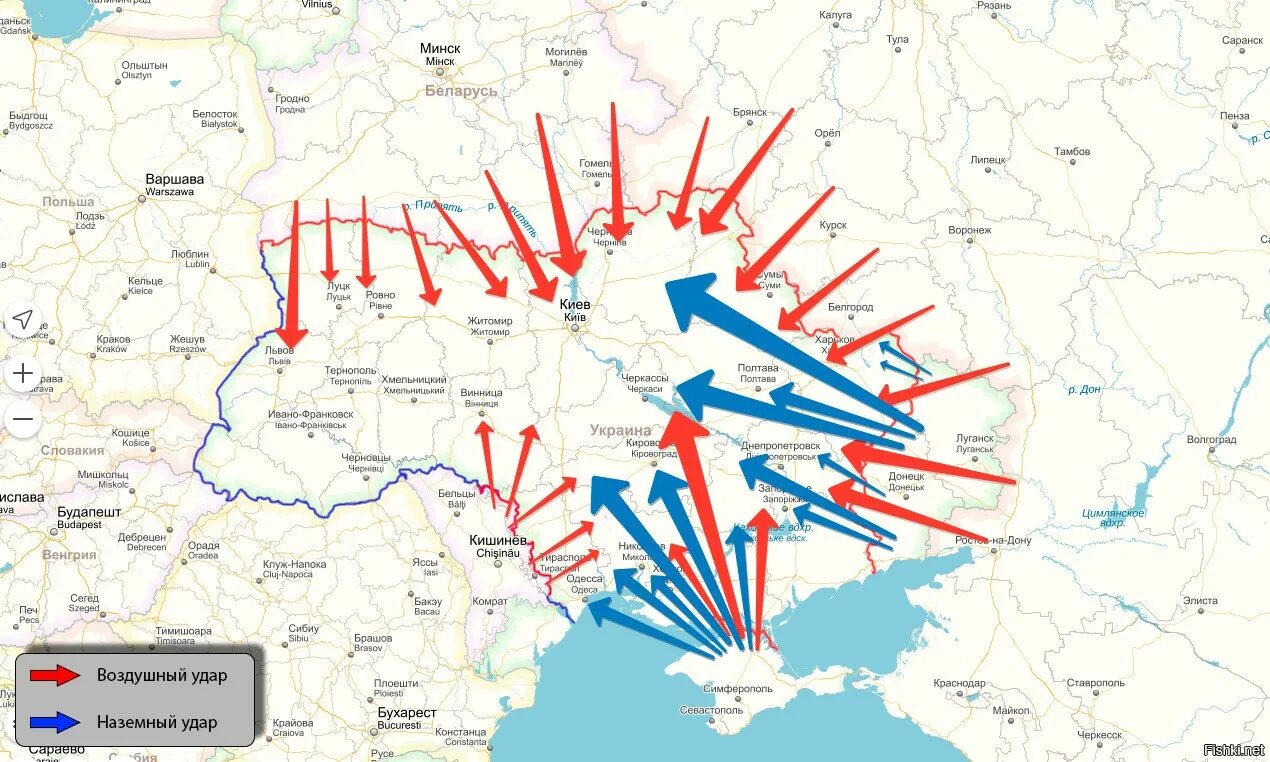 Карта наступления Росси на Украину. Карта плана атаки России на Украину. План наступления РФ на Украину. Вторжение России в Украину карта.