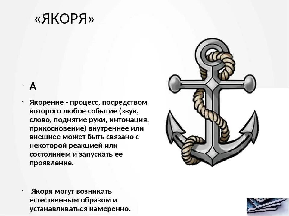 Якорь является. Техника якоря в нлп. техники нлп якорение. якорь в психологии. якоря в психологии примеры.