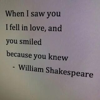 But when i saw you