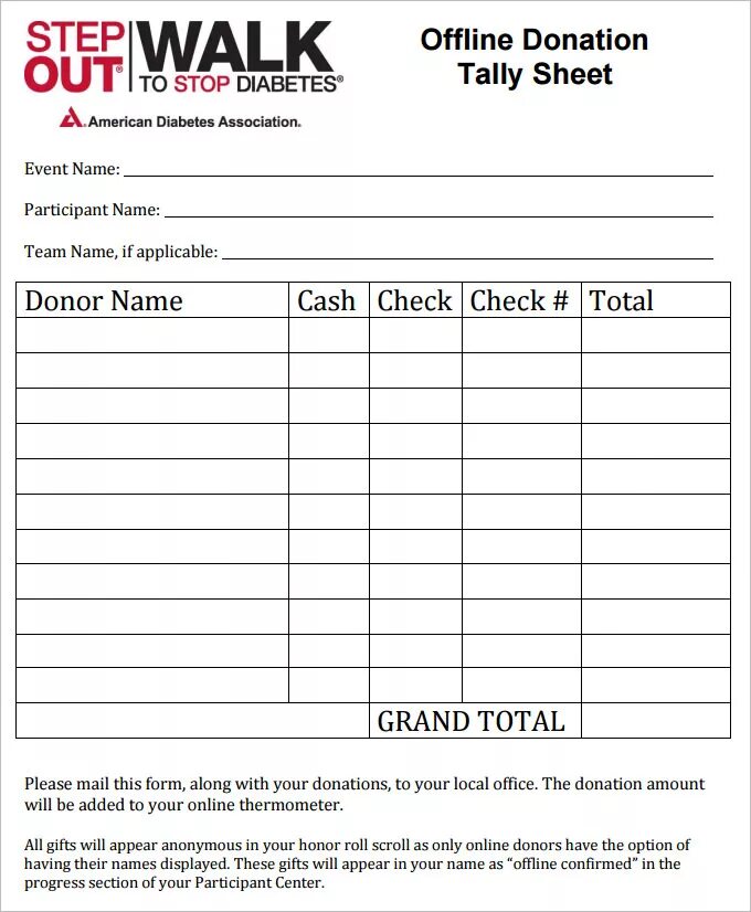 Бланк donation. Tally Sheet заполненный. Tally Sheet form. Donation form html Template.