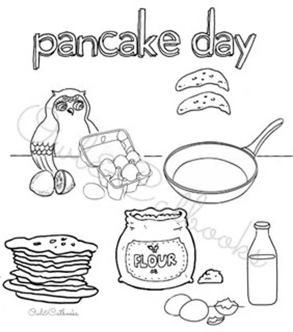 Pancakes worksheets for kids