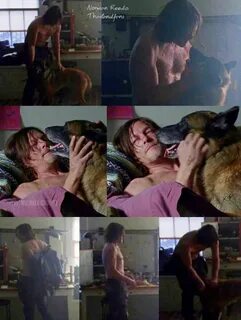 Season 10 collage - daryl dixon and dog.