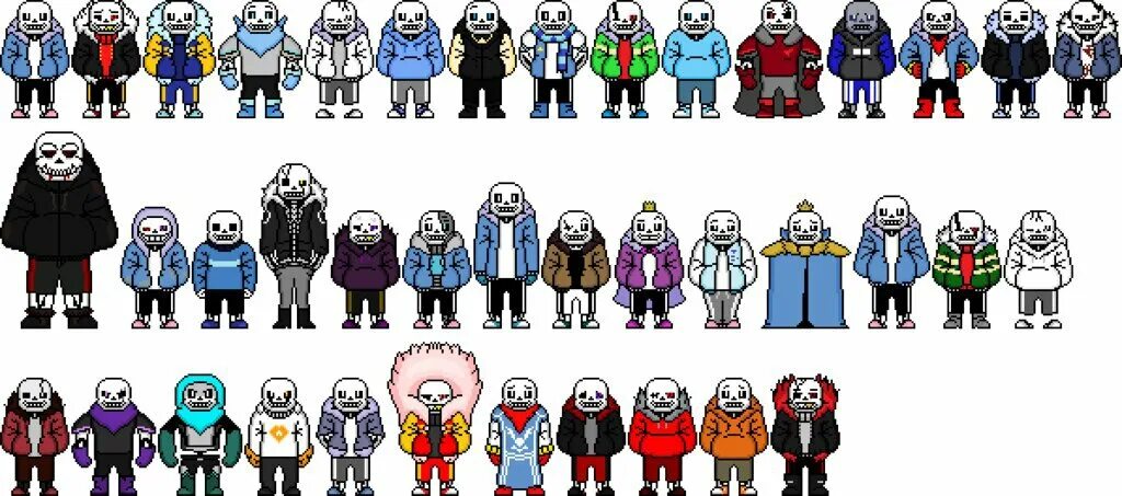 Ау сансы и их имена. Андертейл ау санса. Андертейл персонажи и их имена. Андертейл спрайты санс ау. Санс и ау сансы.