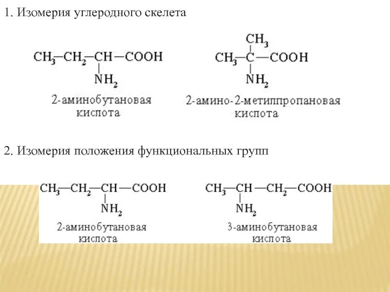 Формула аминобутановой кислоты. Изомерия углеродного скелета Амины номенклатура. 2 Аминобутановая кислота формула. 4-Аминобутановая кислота структурная формула. Аминокислоты номенклатура и изомерия.