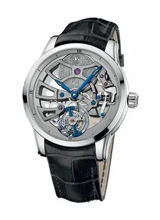 CERTIFIED PREOWNED Ulysse Nardin Skeleton Tourbillon Manufacture in White G...