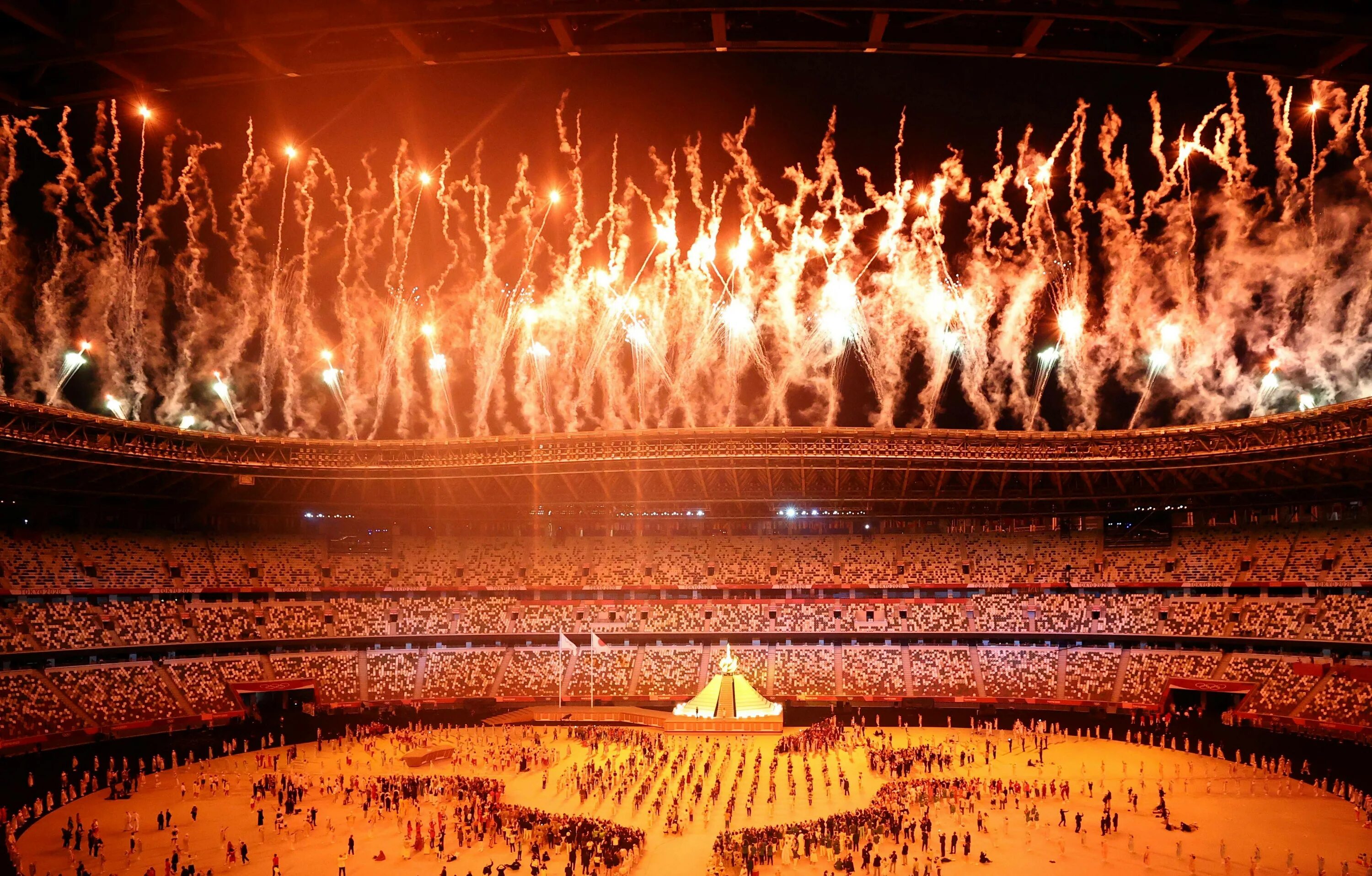 Смотришь открытие олимпиады. Олимпийские игры Токио 2022 стадион. Церемония открытия Олимпийских игр в Токио. Стадион Токио 2020 Олимпийских игр.