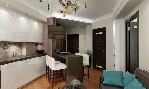 Кухня в 1 комнатной квартире