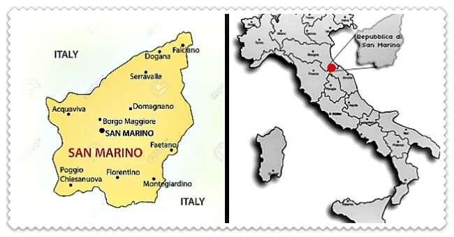 Где находится марино. Географическое расположение Сан Марино. Сан-Марино государство на карте Европы. Государство в Италии Сан Марино. Ватикан и Сан Марино на карте Италии.
