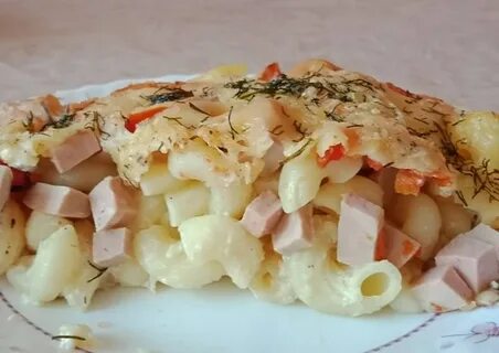 Запеканка с колбасой
