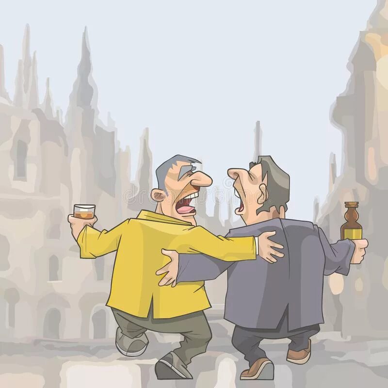 Какую песню поют пьяные. Пьяные поют рисунки. пьяный поет. карикатура два человека стоят. двое пьяных идут рисунок.