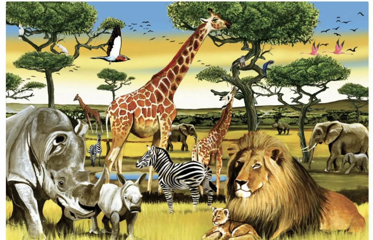 Животные африки старшая группа. Пазл "животные Африки" 0002143. Животные Африки для детей. Звери Африки для детей. Животные африканской саванны для детей.