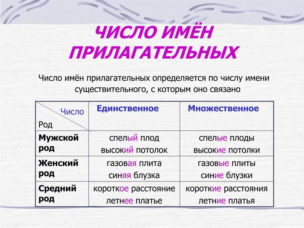 Розовых род прилагательного. Как определить род и число имен прилагательных. Как определить число прилагательного. Как определить число и род имен существительных и прилагательных. Как определить множественное число прилагательного.