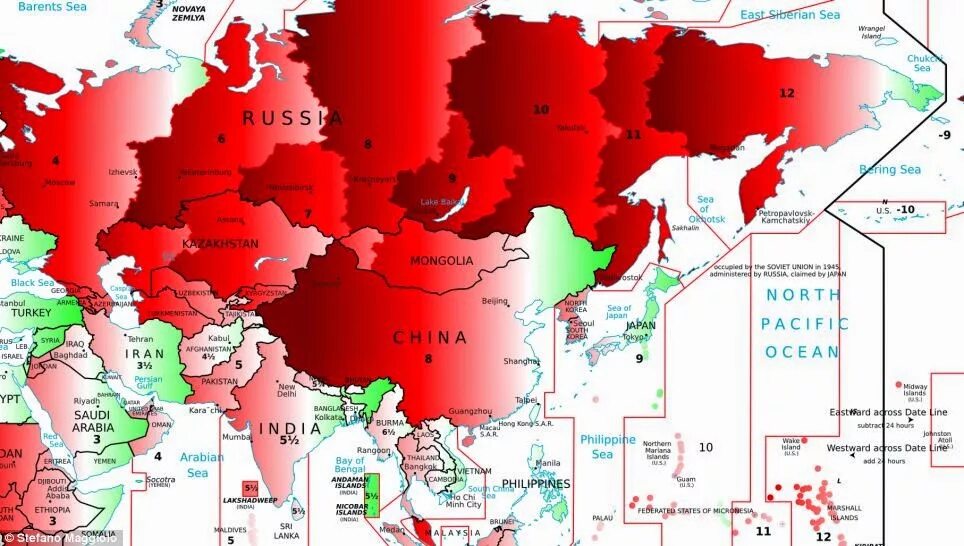 Часовые пояса Китая на карте. Временные зоны Китая. Часовые зоны в Китае. Часовые пояса КНР.