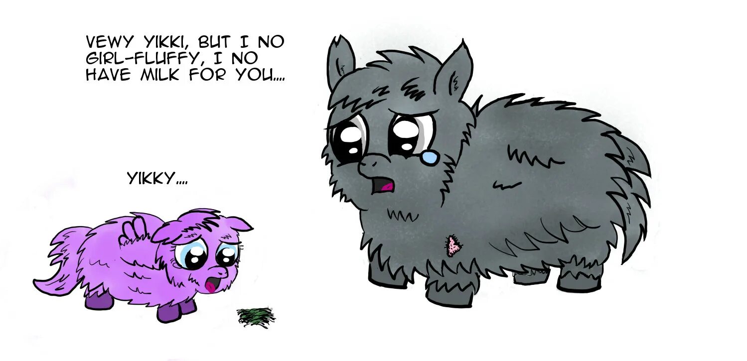 It name is fluffy. Fluffy pony.