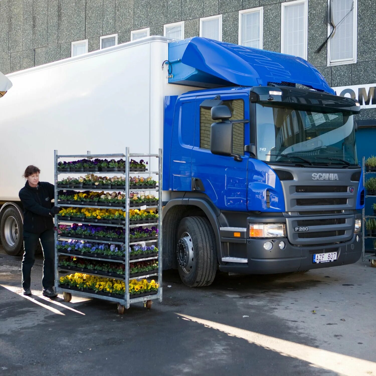 Перевозка грузов магазины. Scania p280 4x2. Грузовые машины для перевозки грузов. Фура для перевозки продуктов. Перевозка цветов рефрижераторами.