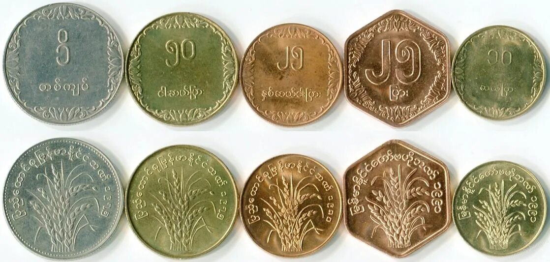 50 кьят 1994 мьянма. Набор купюр мьянма. Мьянма денежная единица. Бирманский кьят. Монеты мьянмы.