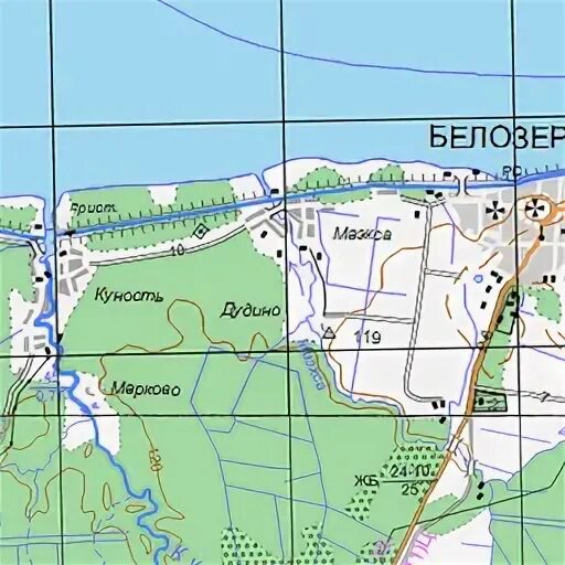 Белозерск на карте