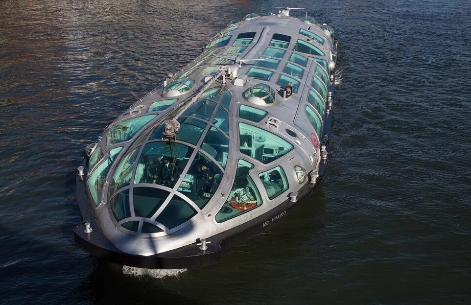 Himiko Water Bus. Автобус на воде Himiko. Необычные корабли. Необычные судна. Самая маленькая лодка в мире