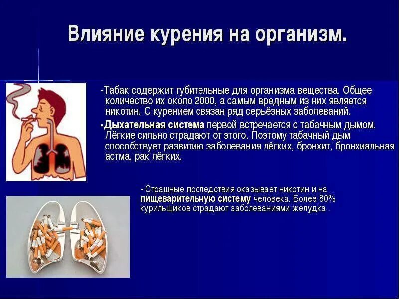Как курение влияет на дыхательную систему