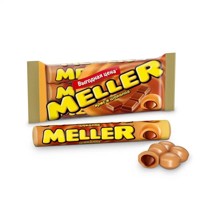 Карамель меллер. Ирис meller с шоколадом 38 гр. Карамель меллер. Карамель меллер. Ирис меллер шоколад 38г.