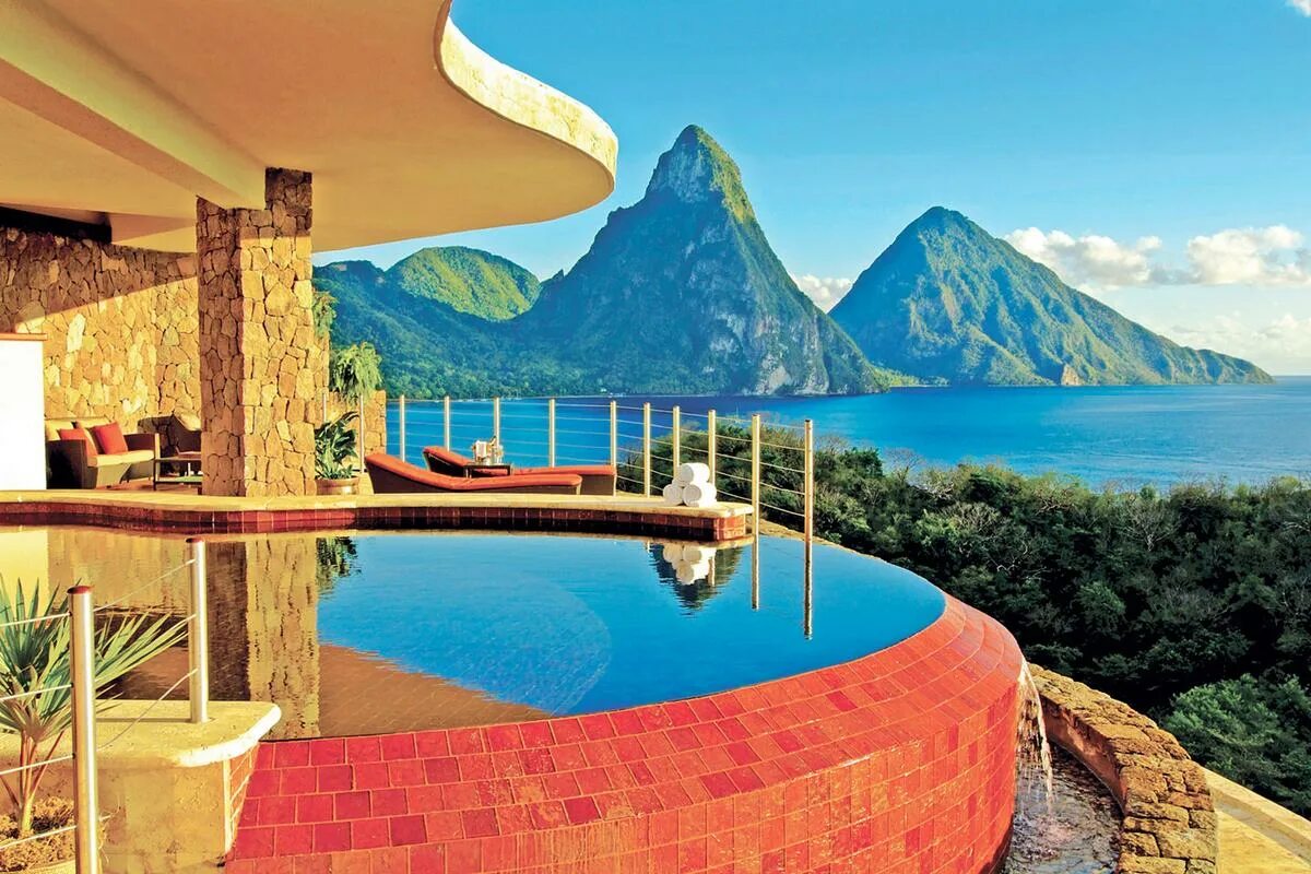 Отели с бассейном с видом на горы. Сент Люсия Нефритовая гора. Отель Jade Mountain Resort сент-Люсия. Отель Нефритовая гора в сент-Люсии. Джейд Маунтин сент-Люсия бассейны.