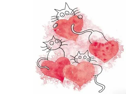 С днем влюбленных котики