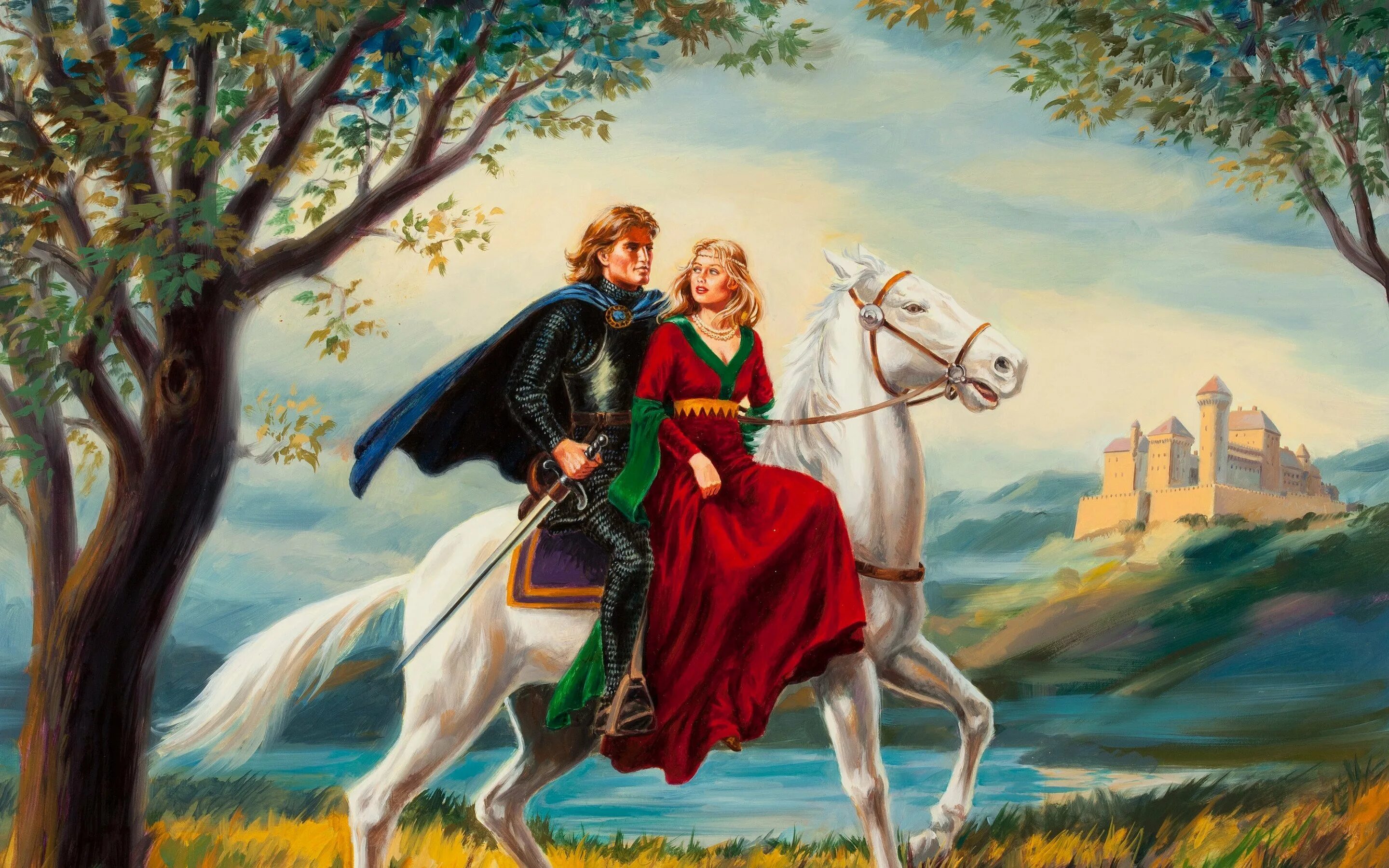 белый конь на принце. принц и принцесса на коне. сказка конь принц. рыцарь и прекрасная дама. принц на коне.