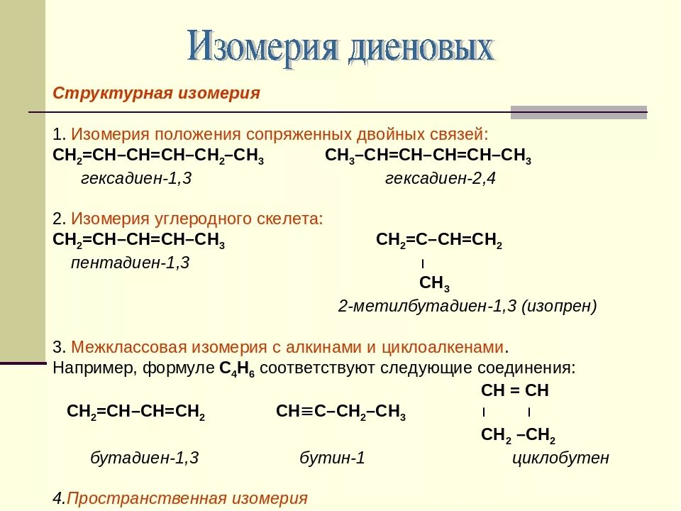 Изомеры диеновых углеводородов. Диены изомерия. Диеновые углеводороды изомерия и номенклатура. Пространственная изомерия диеновых углеводородов.