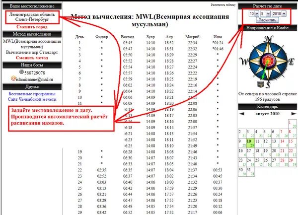 Расписание намаза оренбург 2024