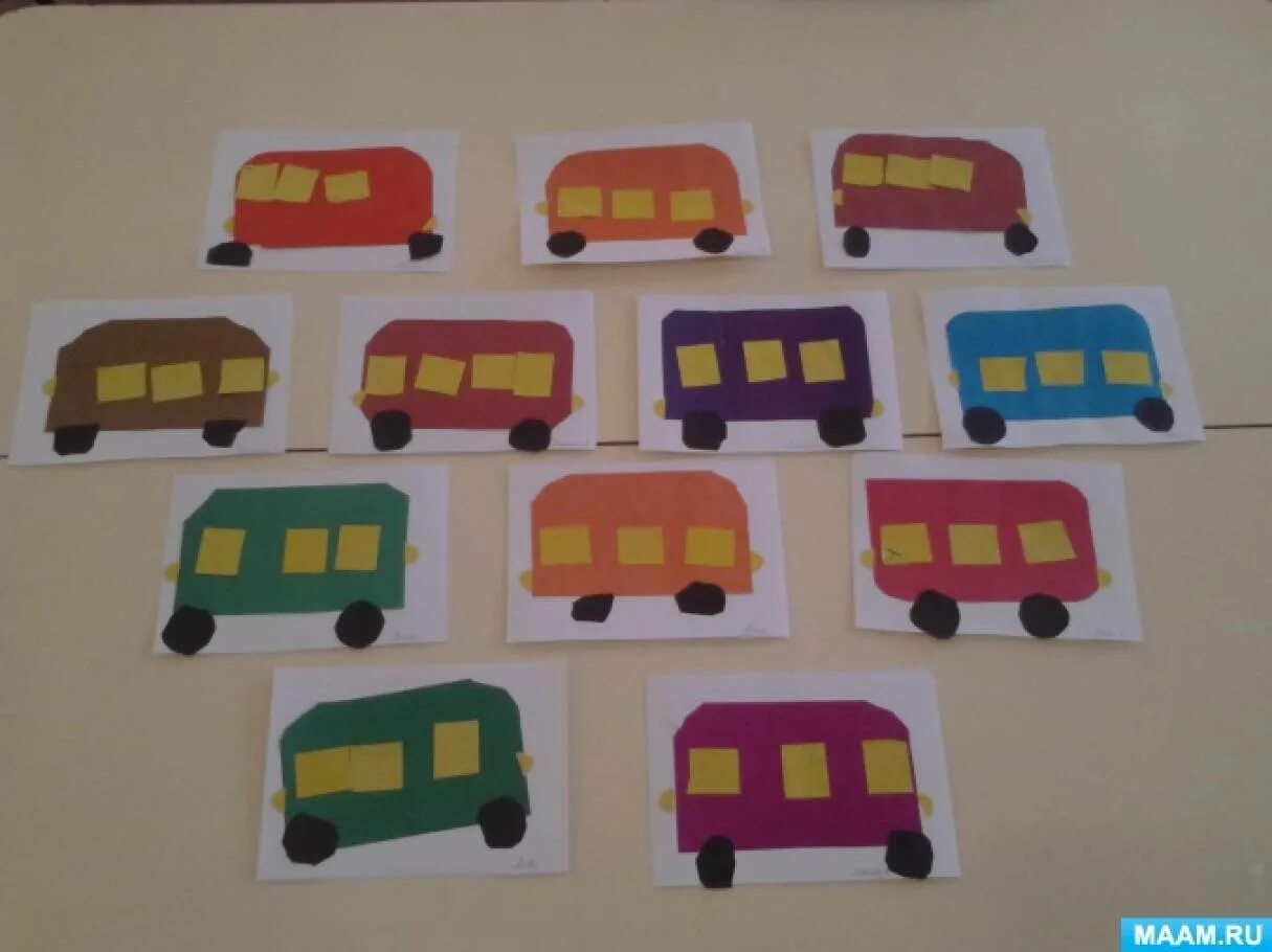 Занятие на тему транспорт младшая группа. Аппликация в детском саду автобус. Аппликация автобус в средней группе. Аппликация для детей автобус в средней группе. Аппликация в средней группе на тему транспорт.