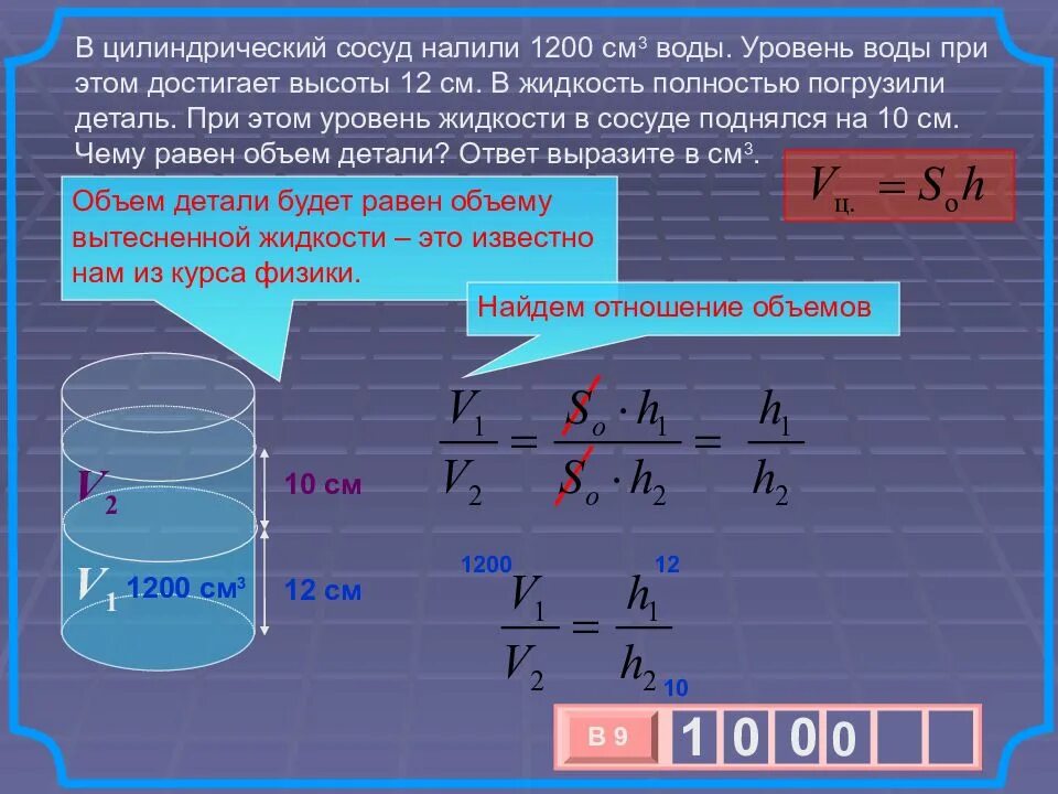 Объем сосуда содержащего. Уровень жидкости в цилиндрическом сосуде. цилиндрический сосуд. объем цилиндрического сосуда. объем сосуда.