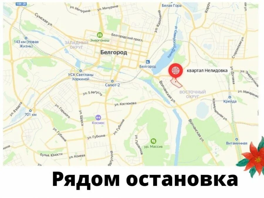 Толстого белгород на карте