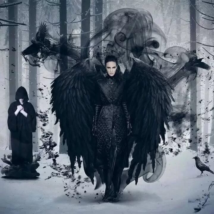 Black as is the raven he