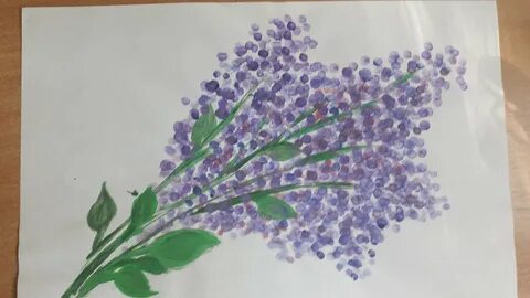 Рисование сирень в средней