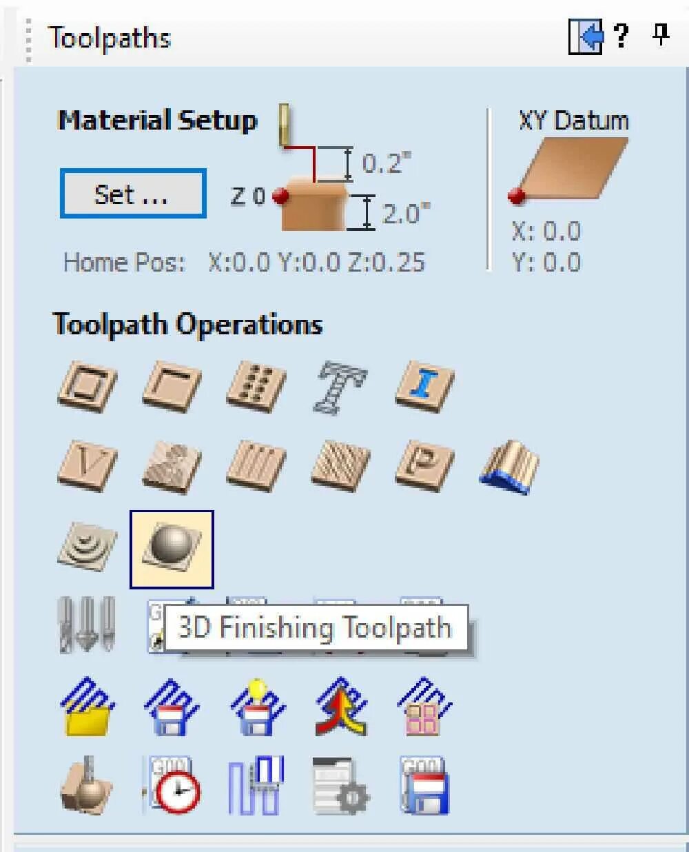 Materials settings