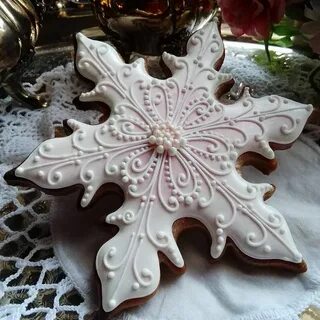 Снежинка пряник роспись